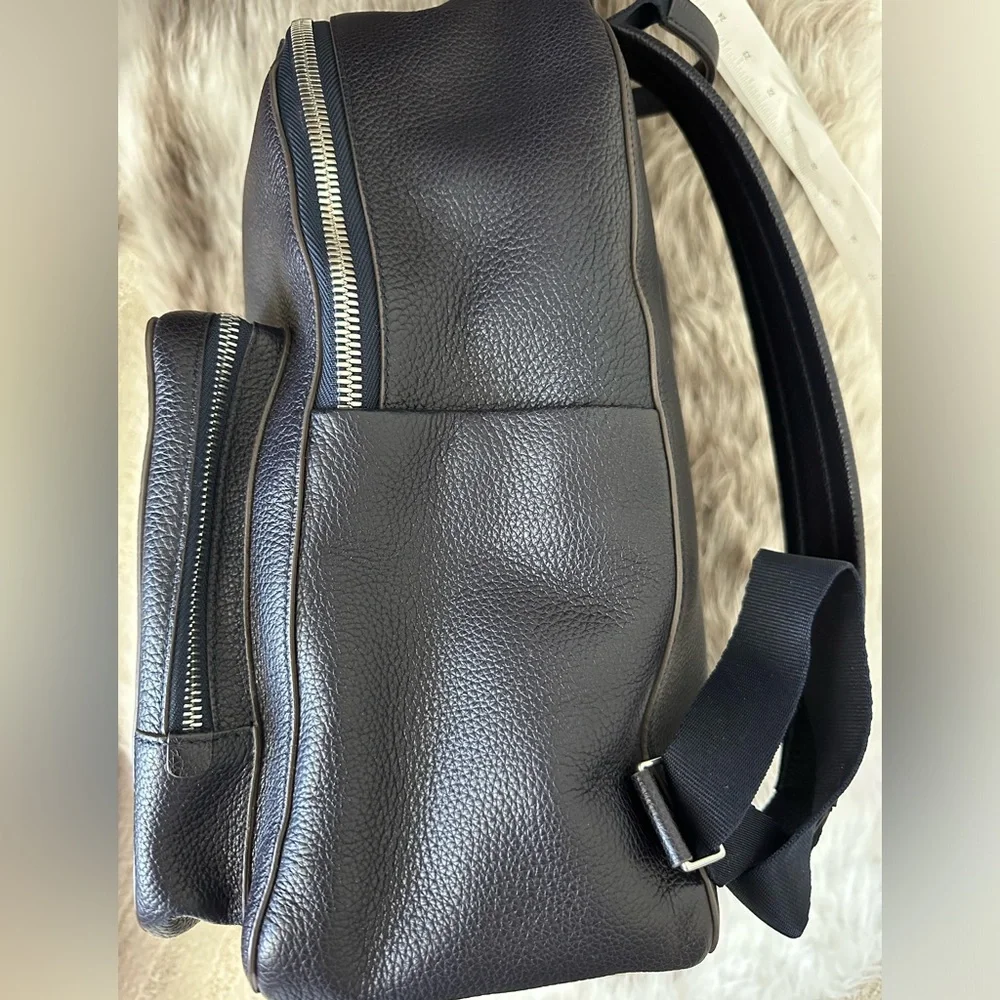 Anya Hindmarch leather backpack in dark blue | unisex